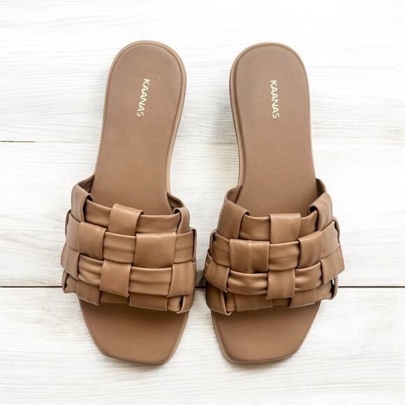 Kaanas Belinha leather open toe slide sandals 11 NEW - Picture 10 of 10